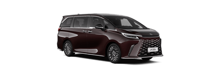 Miniatura Lexusa LM w kolorze ciemno brązowym